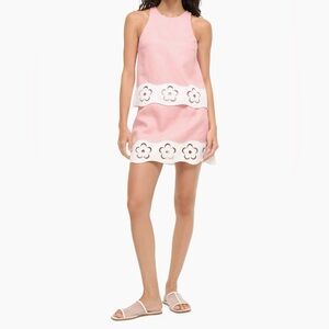 STAUD NWT Margaux Linen Mini Skirt and Top Set $498